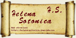 Helena Sotonica vizit kartica